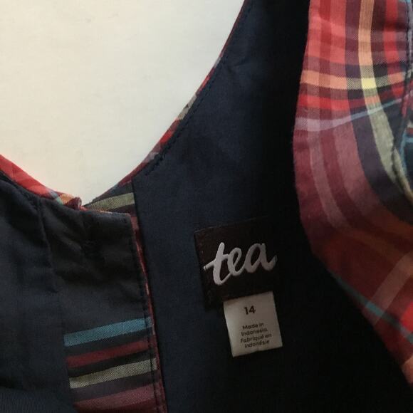 Tea Collection plaid puff sleeve collar dress - Picture 4 of 8